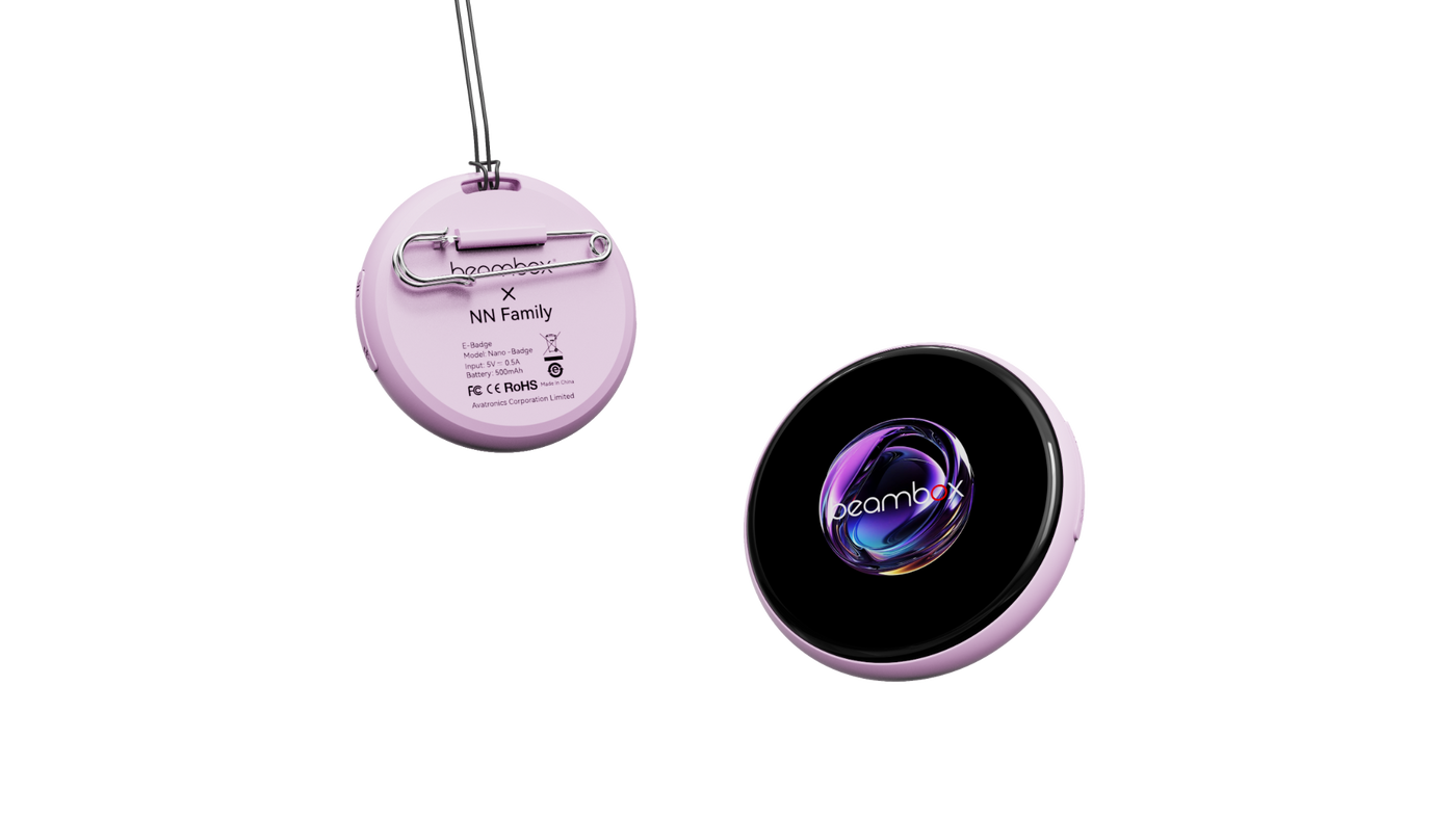 Beambox Niji high resolution animated badge display