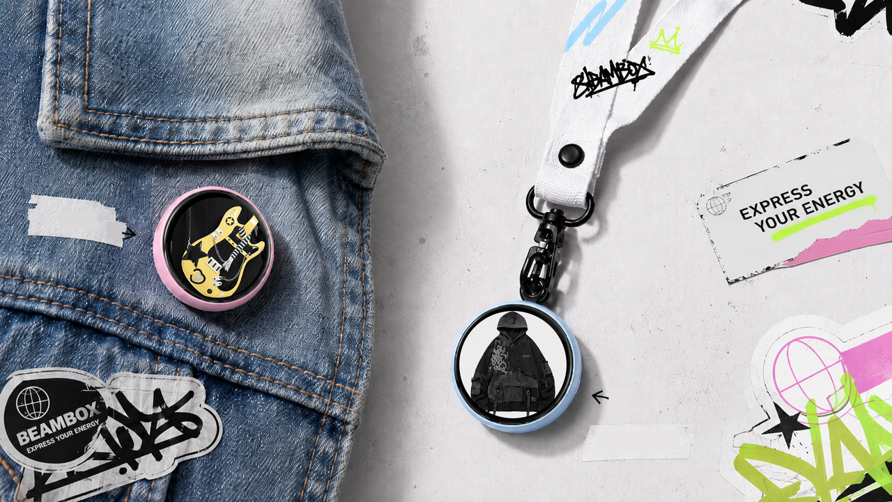 Beambox Niji digital badge as a lanyard accessory