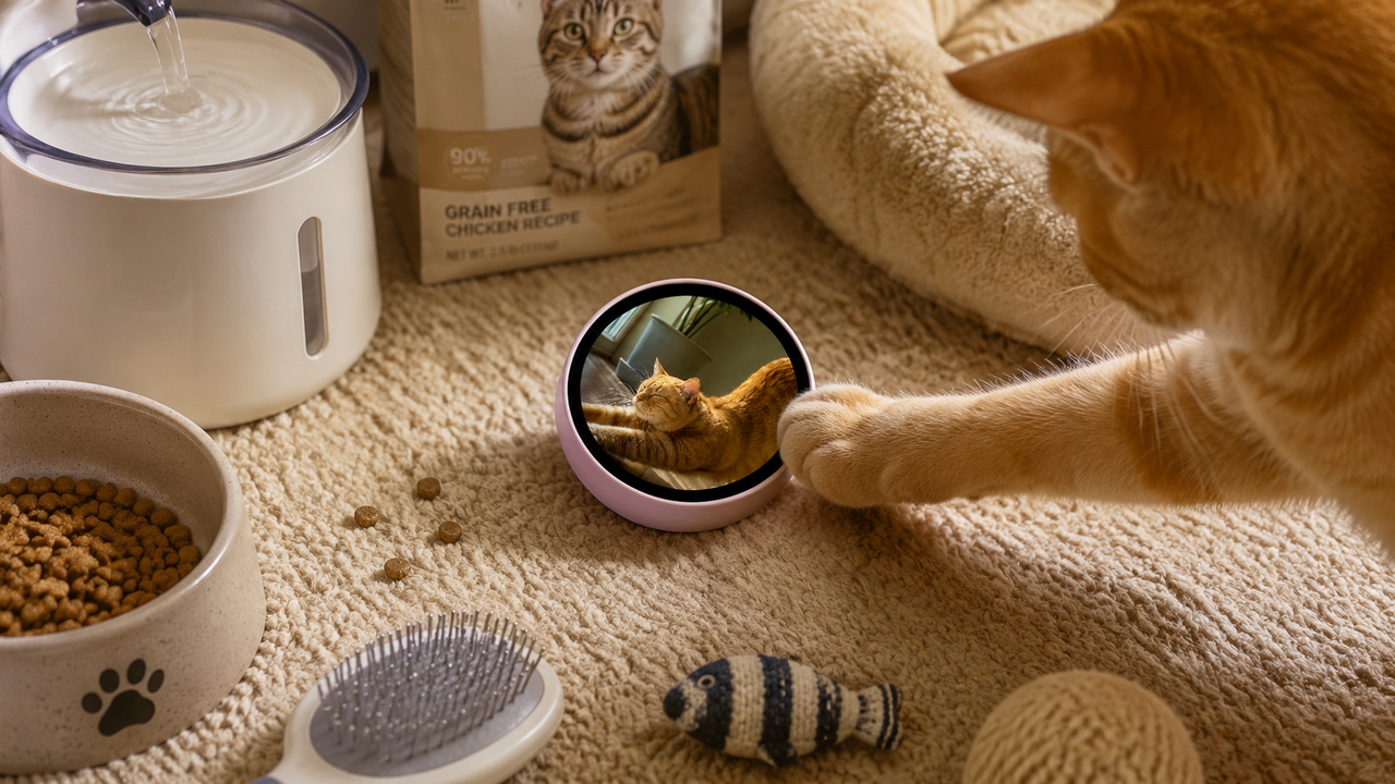 Beambox Niji wearable display badge in a pet scene